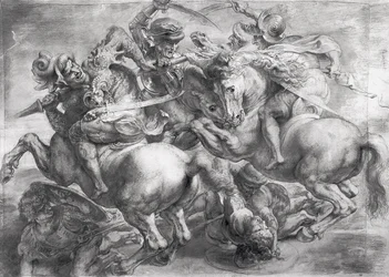 De slag bij Anghiari naar Leonardo da Vinci (1452-1519)